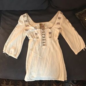 Free People Embroidered Peasant Blouse